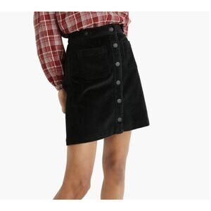 Madewell Corduroy A-Line Mini Skirt with Patch Pockets, size 0